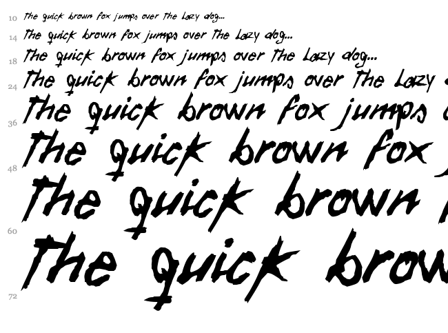 Daft Font font waterfall